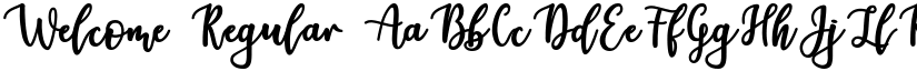 Welcome Regular font