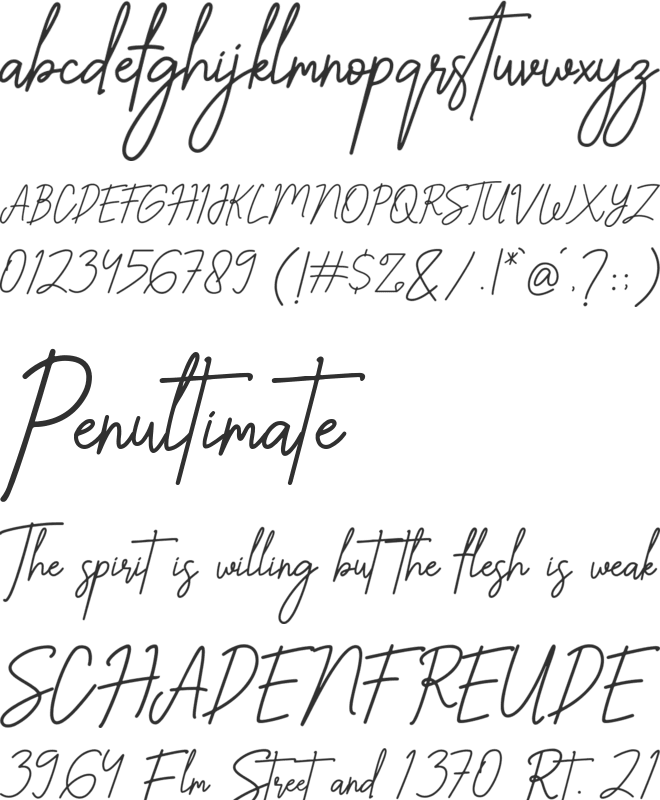 The Suavity font preview