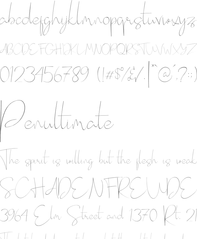 Eilisia font preview