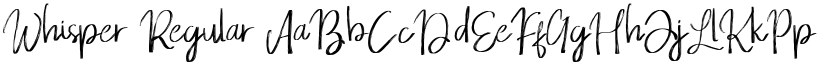 Whisper Regular font