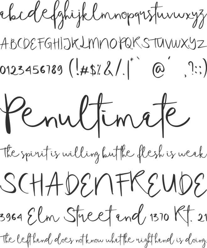 Tequilove font preview