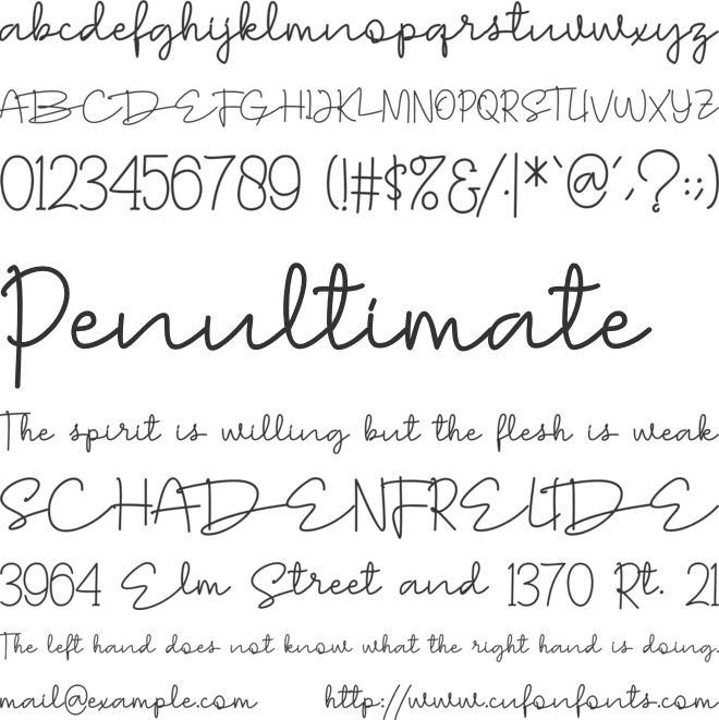 Vougoat font preview