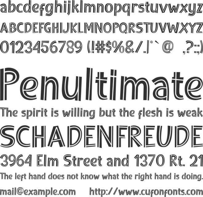Hot Dog font preview