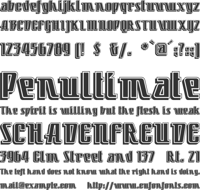 Little Deuce Coupe font preview