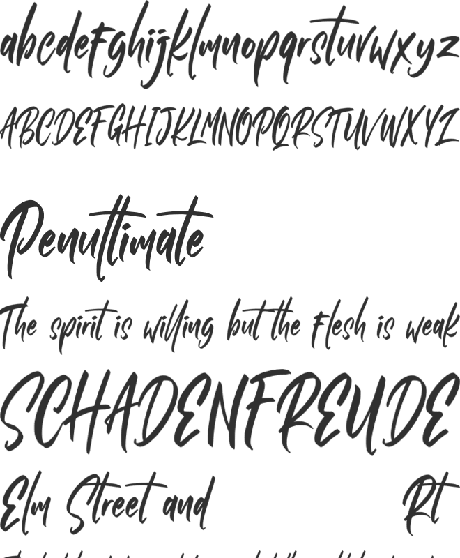 Rolling Back font preview