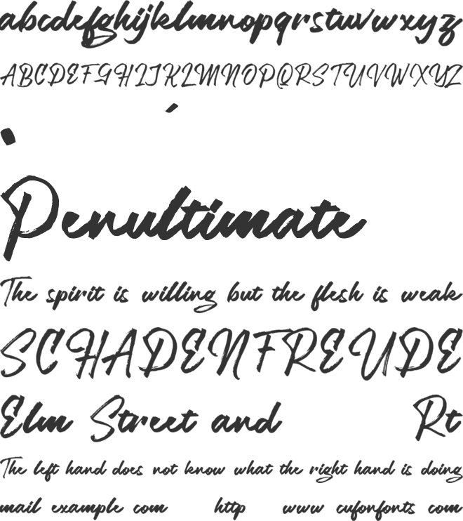 Legiante font preview