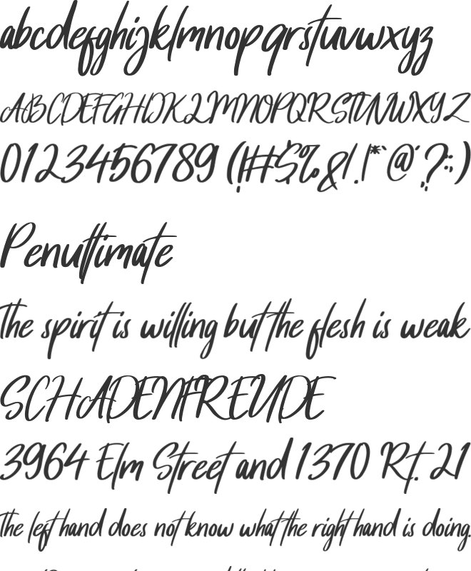 The Outstand font preview