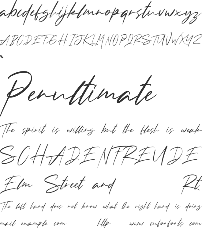 Andrea Roft Personal Use font preview