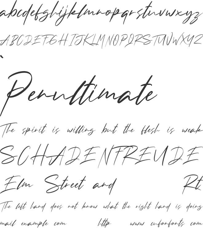 Andrea Roft Personal Use font preview