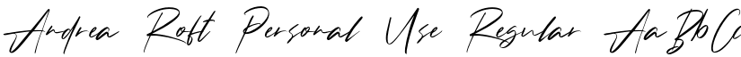 Andrea Roft Personal Use Regular font