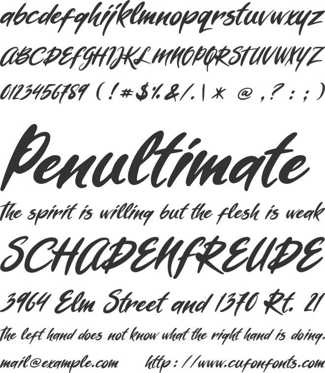 Willy Brothers font preview