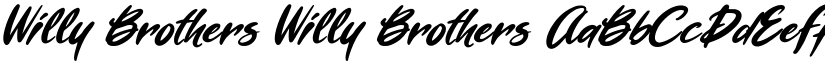 Willy Brothers Willy Brothers font