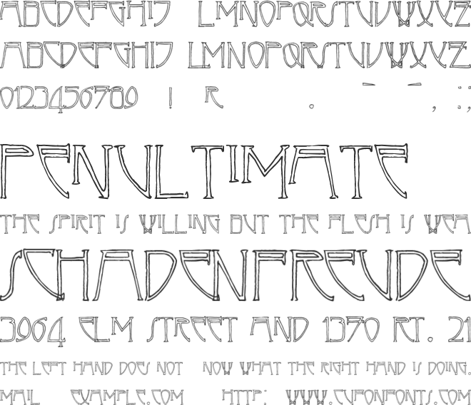 Caf font preview
