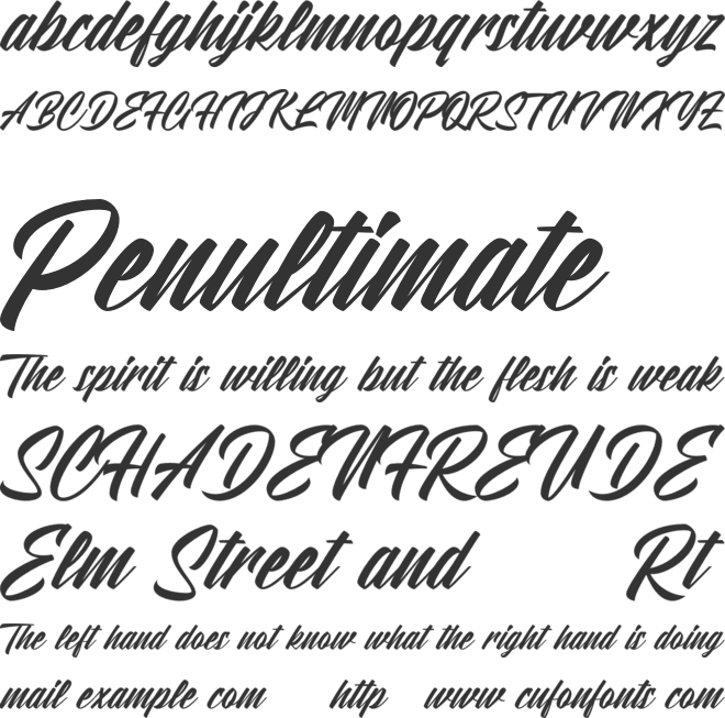 Atlantic Time font preview