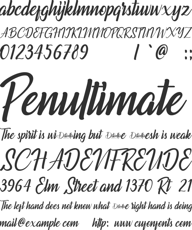 Chuttime Personal Use Only font preview