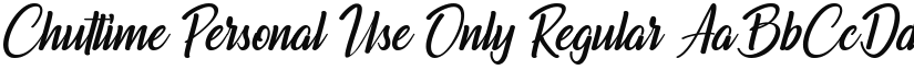 Chuttime Personal Use Only font download