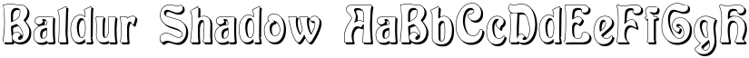 Baldur Shadow font