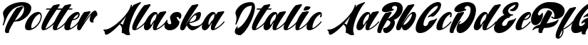 Potter Alaska Italic font