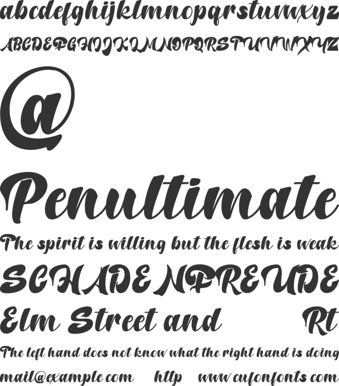 Potter Alaska font preview