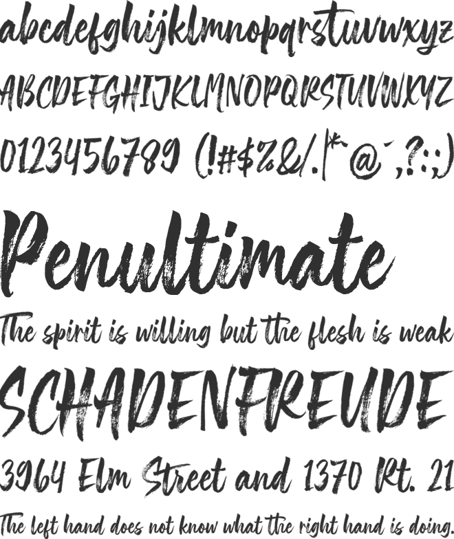 The Friday Stroke font preview
