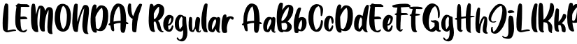 LEMONDAY Regular font