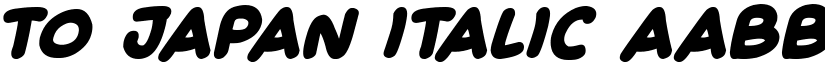 To Japan Italic font