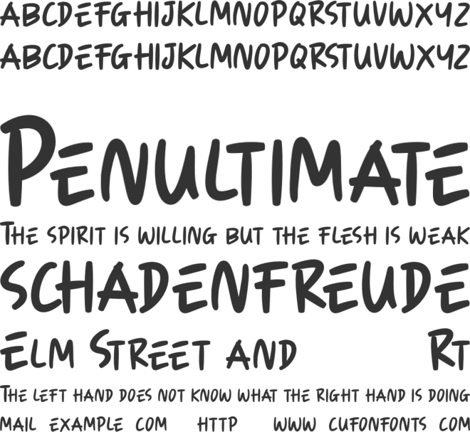 KIDEPARK font preview