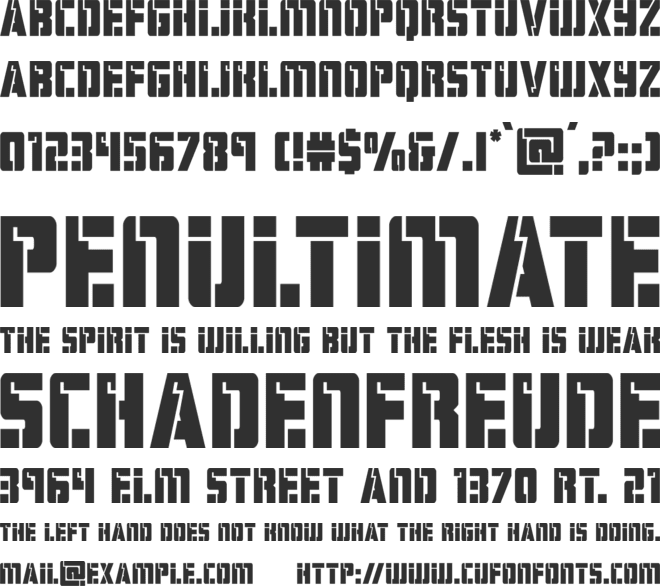 Hard Science font preview