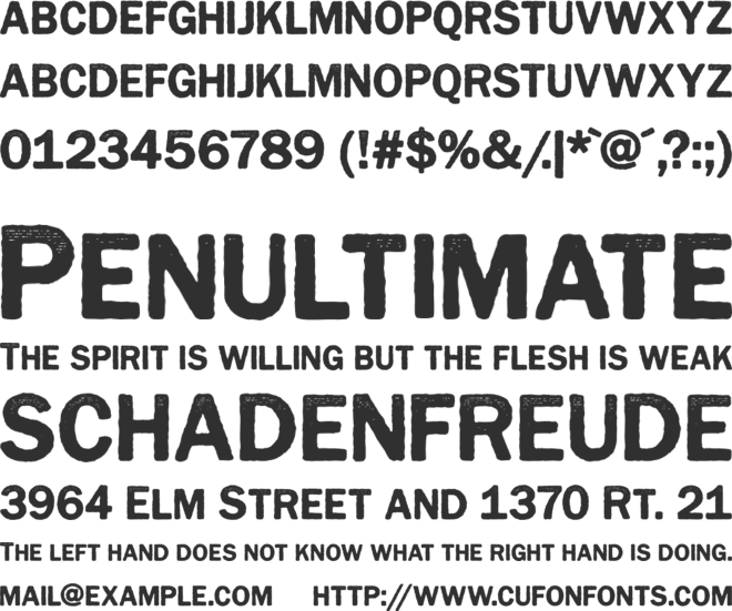 Cynocel Poster font preview