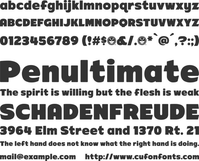 ARB-218 Big&Blunt font preview