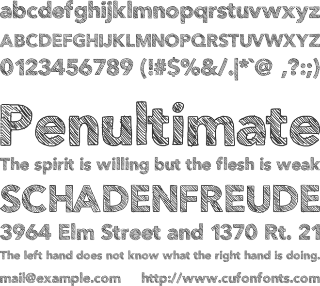 Folktale font preview