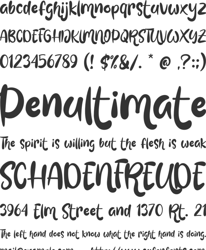 Love Mint font preview