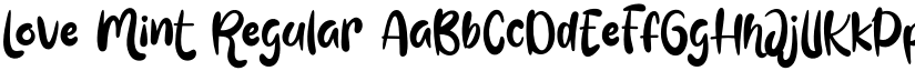 Love Mint Regular font