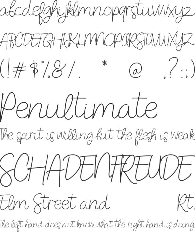 Dear Audrey font preview