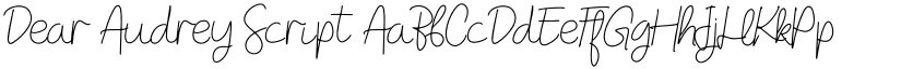 Dear Audrey Script font