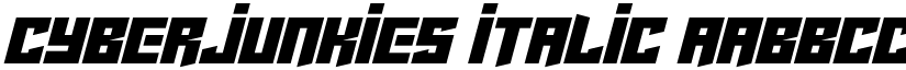 Cyberjunkies Italic font
