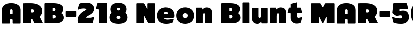 ARB-218 Neon Blunt MAR-50 Normal Italic font