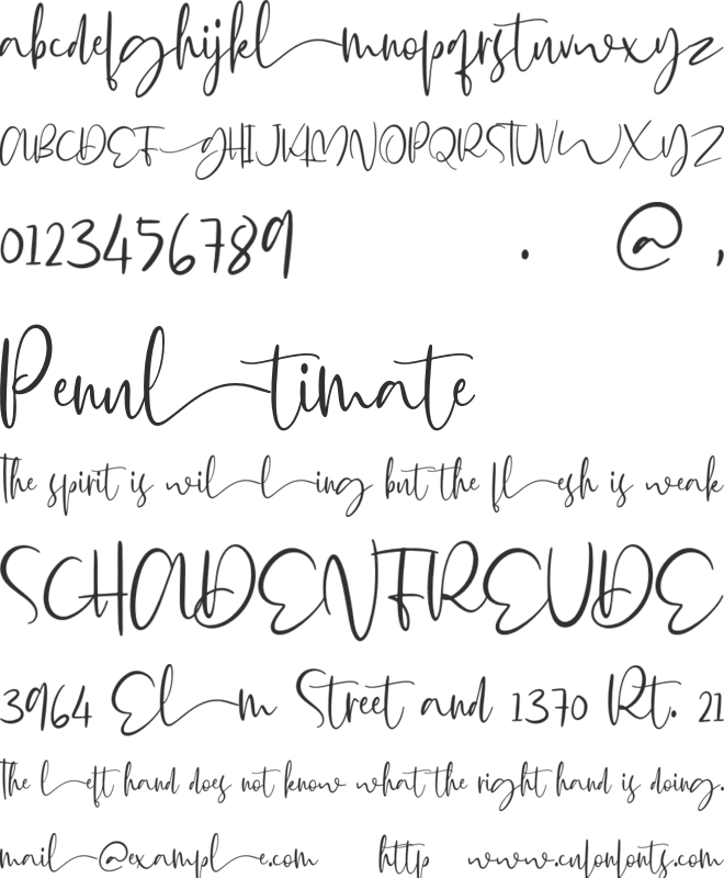Glorial font preview