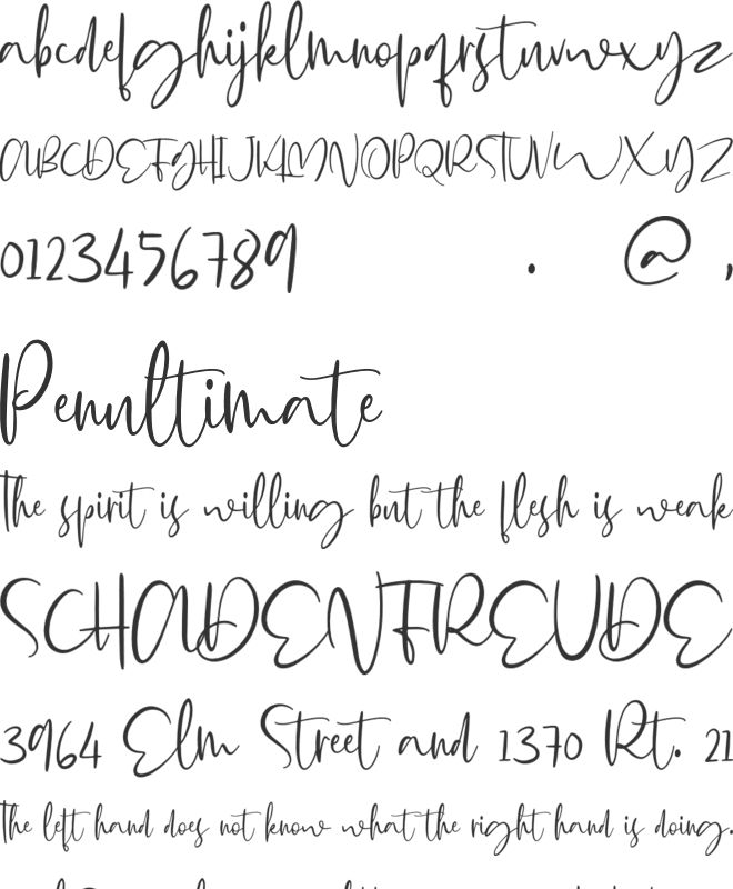 Glorial font preview