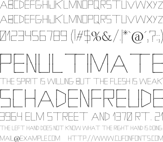 Holitter font preview