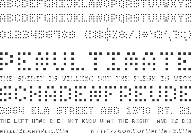 Small Dot Digital-7 font preview