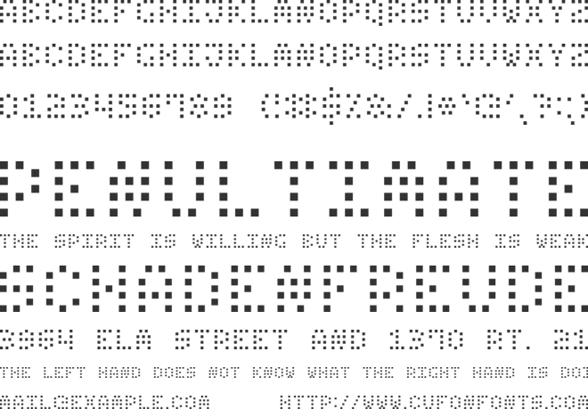 Small Dot Digital-7 font preview
