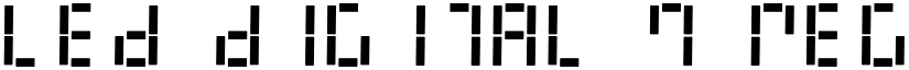 LED Digital 7 Regular font