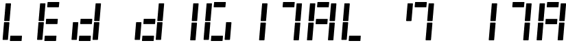 LED Digital 7 Italic font