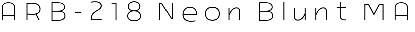 ARB-218 Neon Blunt MAR-50 Bold font