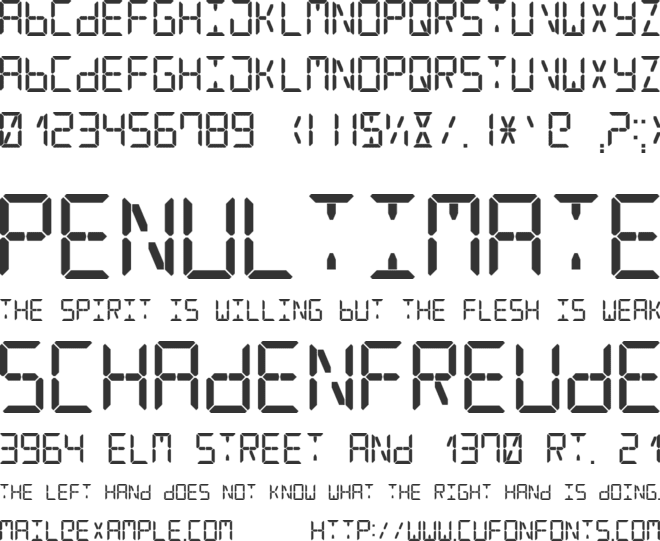 Digital Counter 7 font preview