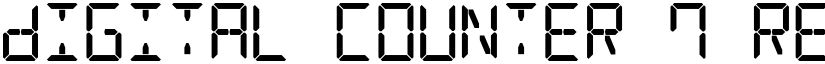 Digital Counter 7 Regular font