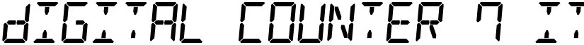 Digital Counter 7 Italic font