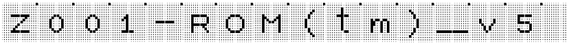 Z001-ROM(tm)_v5 Regular font