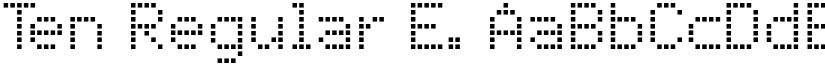 Ten Regular E. font